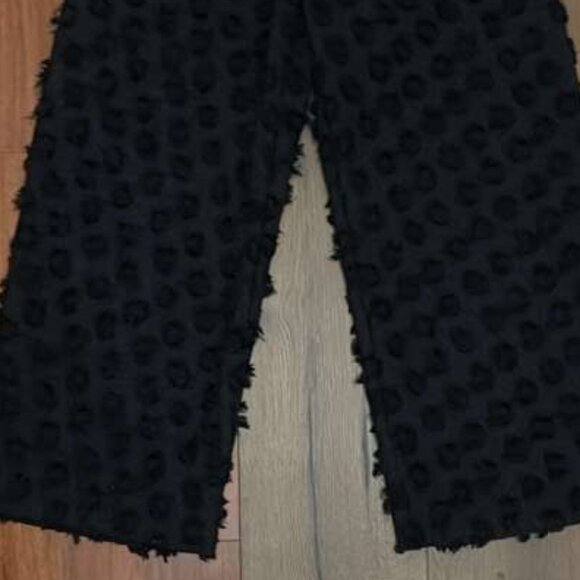 H&M Wide Leg Textured Dot Pants Trousers | High Waist Size 2 - Picture 5 of 5